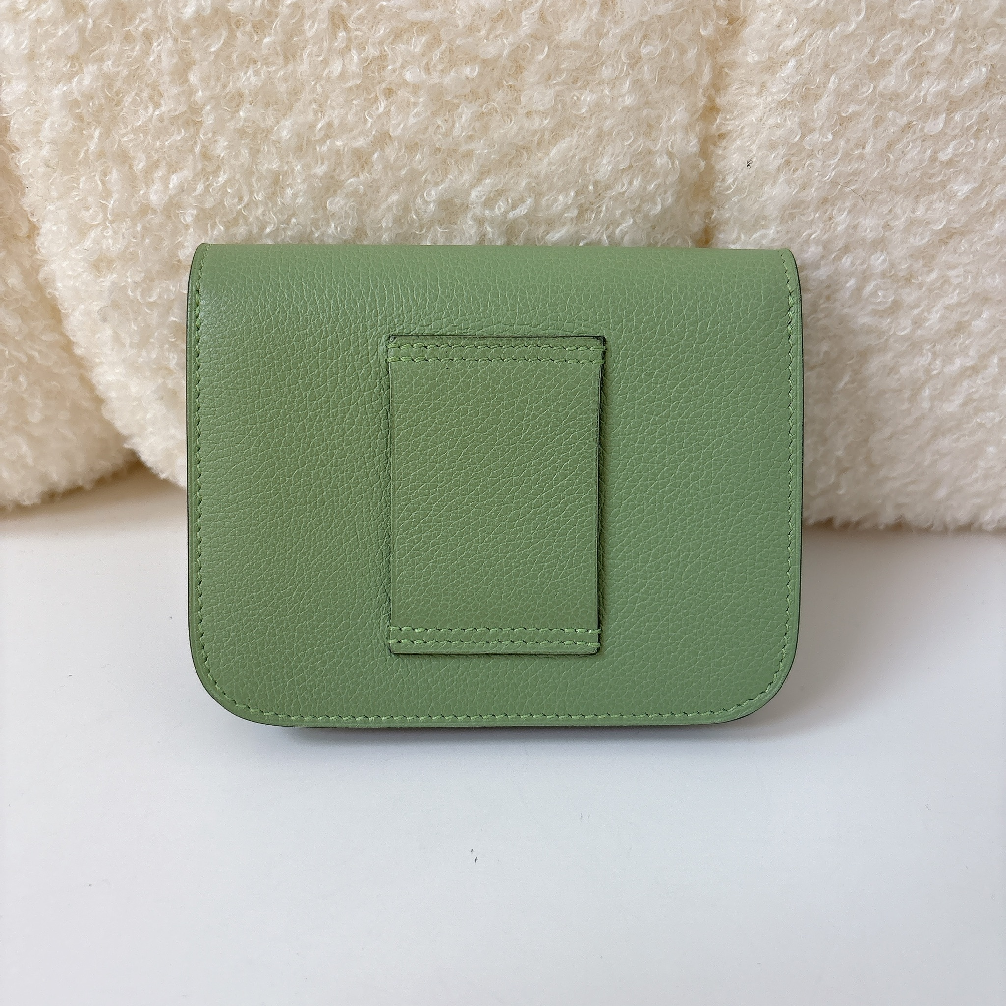 Hermès Constance Slim Wallet - Vert Criquet / SHW