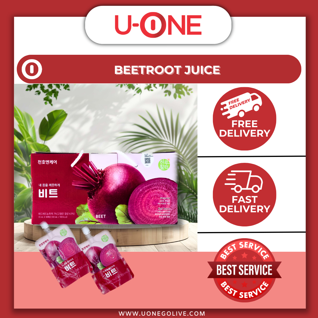 U-ONE | Korea | Beetroot Juice | 70ml x 30Packs | 100% Organic Beetroot