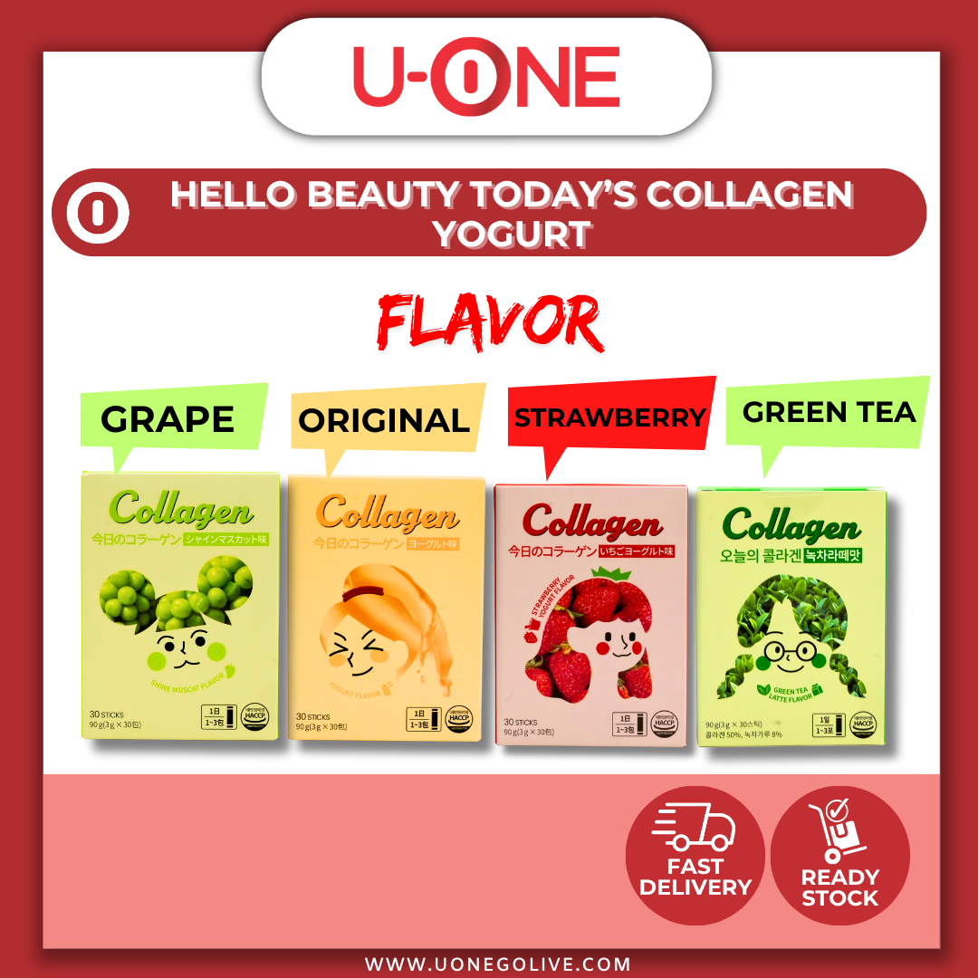 U-ONE | Korea | Today's Collagen Yogurt | 3g x 30stick | Ready Stock