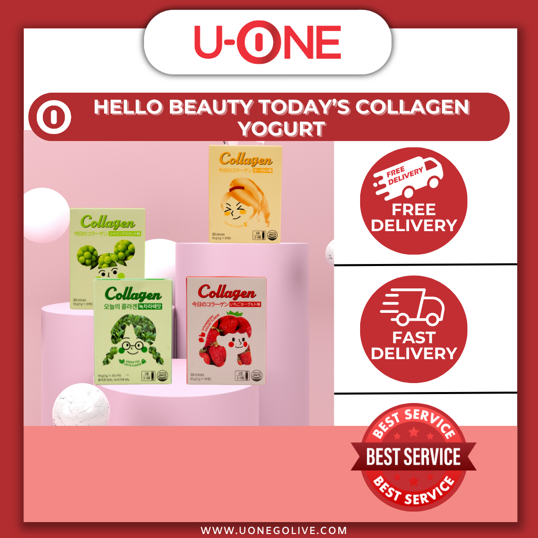 U-ONE | Korea | Today's Collagen Yogurt | 3g x 30stick | Ready Stock