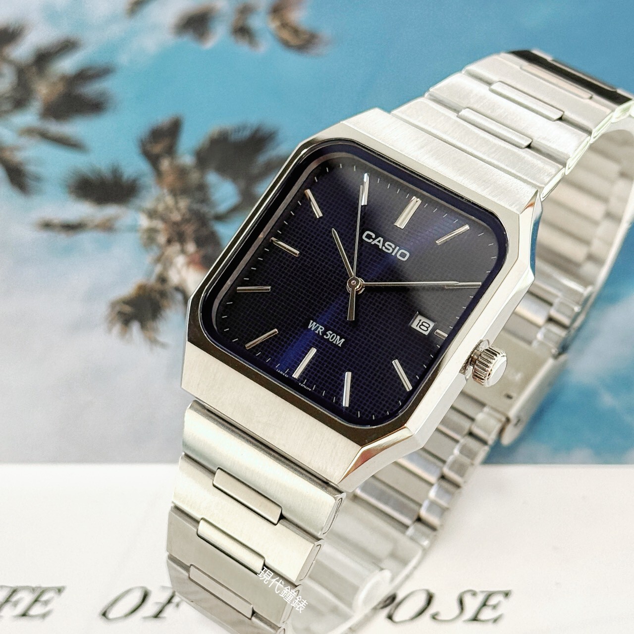 【CASIO 卡西歐】復古方形指針MTP-B185D-2A1 32.5mm 現代鐘錶