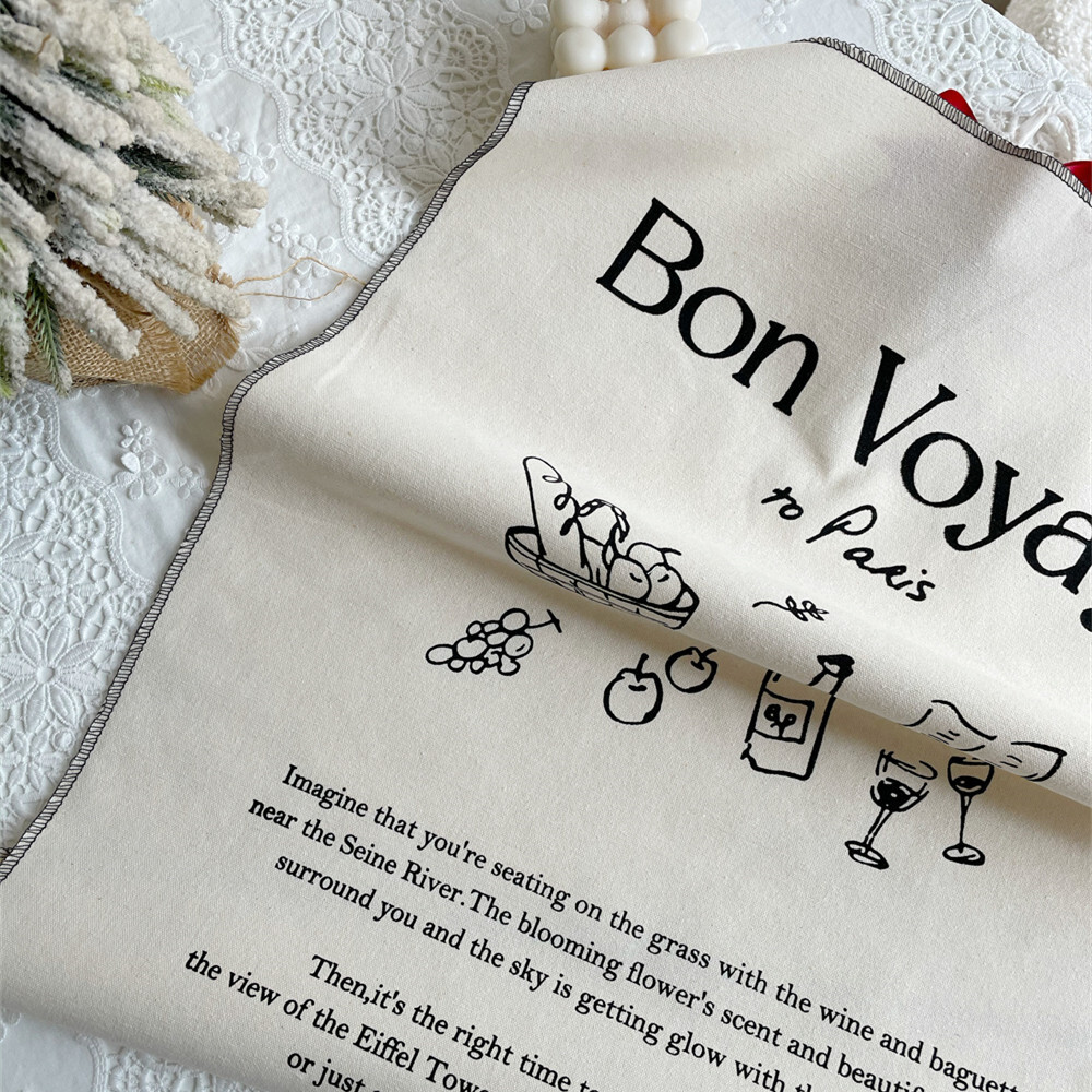 《6772》Bon voyage法式早餐桌巾掛布