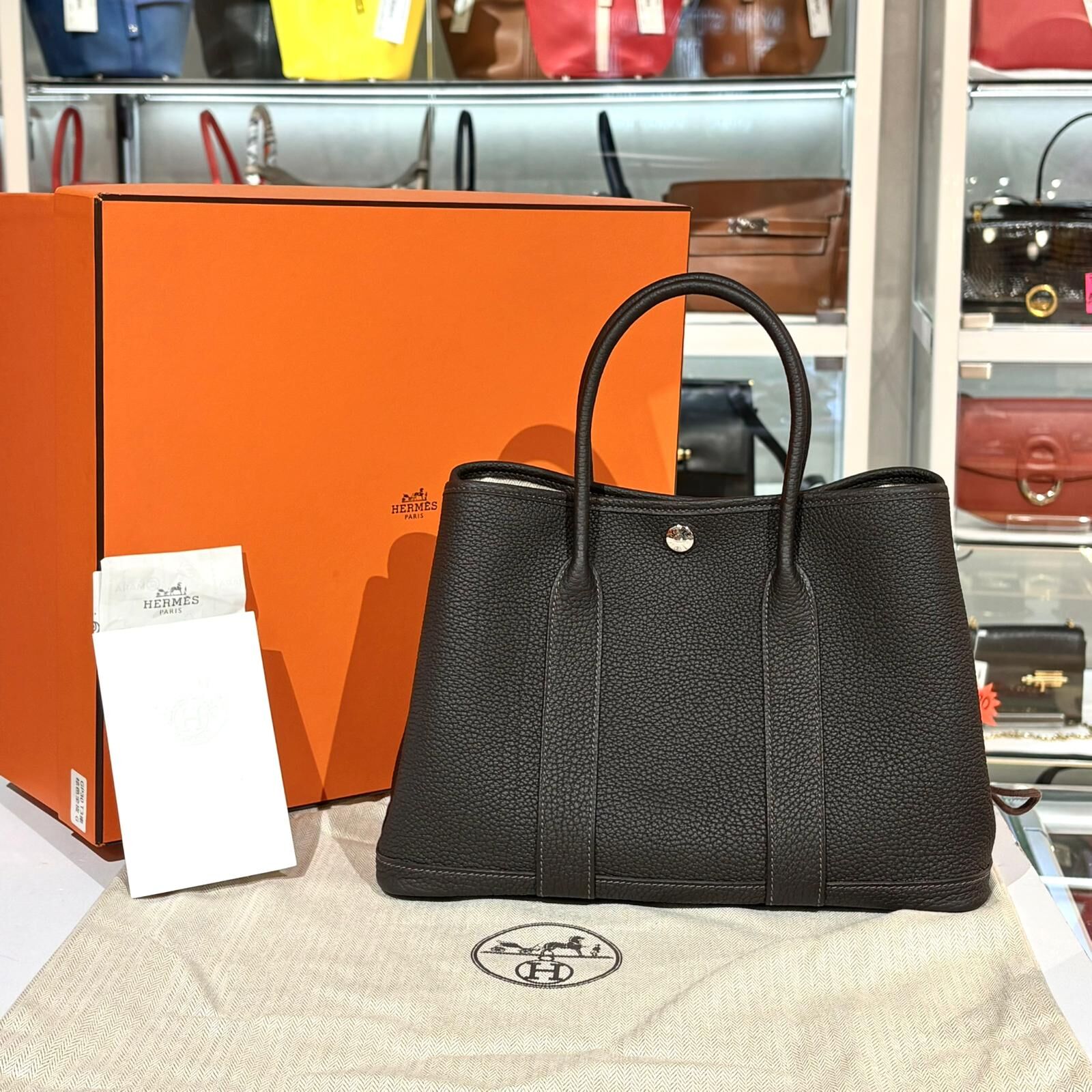 HERMES GARDEN PARTY 30 G刻 T3/棗棕色TC #GP30 #香榭站正品