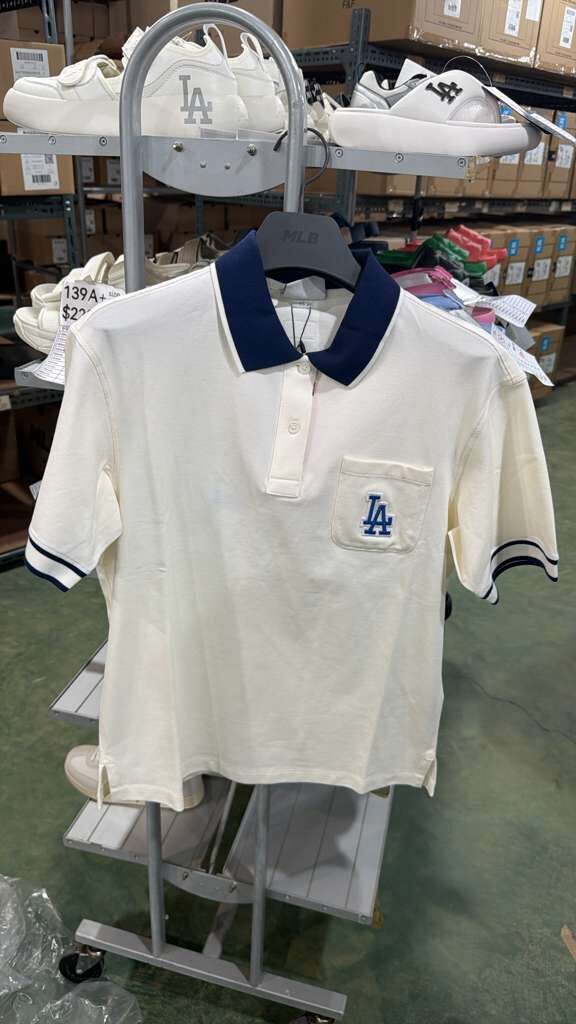 ZX275 MLB LA 白藍撞色 Polo Tee SIZE XS