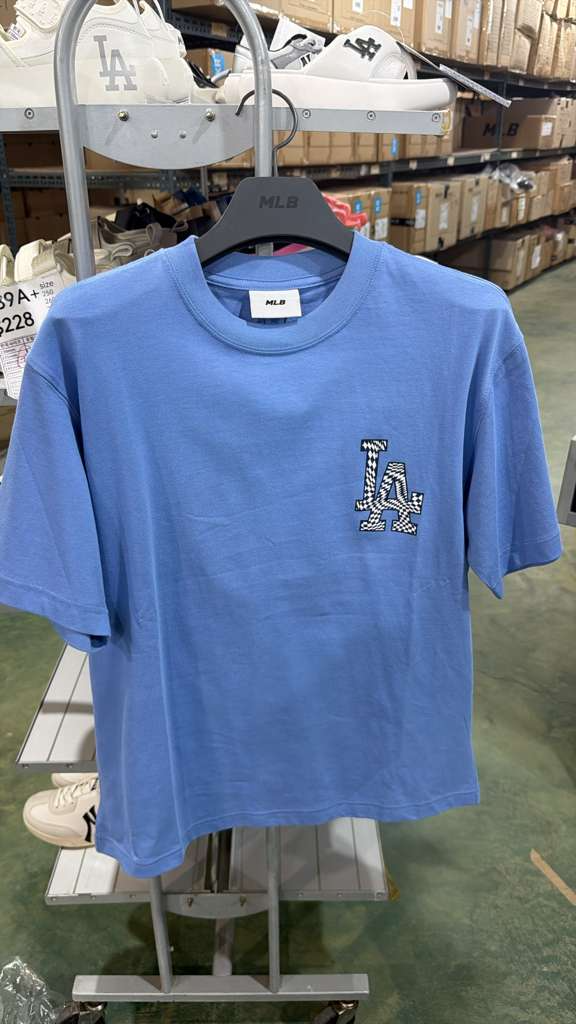 ZX280 MLB 藍色棋盤LA logo TEE