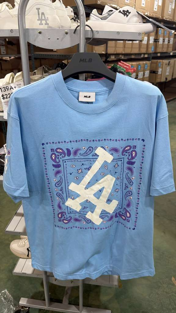 ZX289 MLB 藍色大LA logo TEE SIZE S