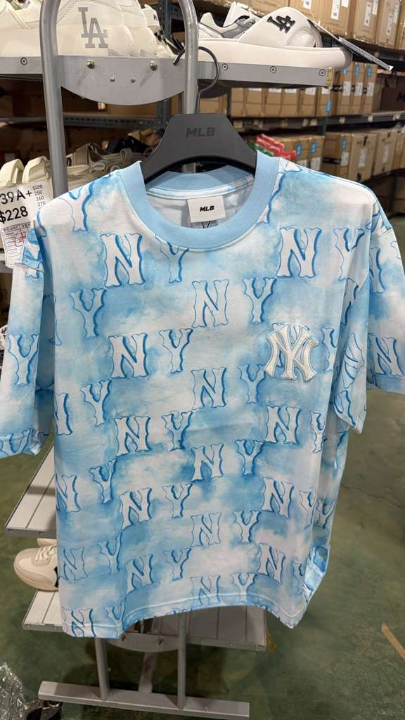 ZX290 MLB 藍白撞色NY logo TEE