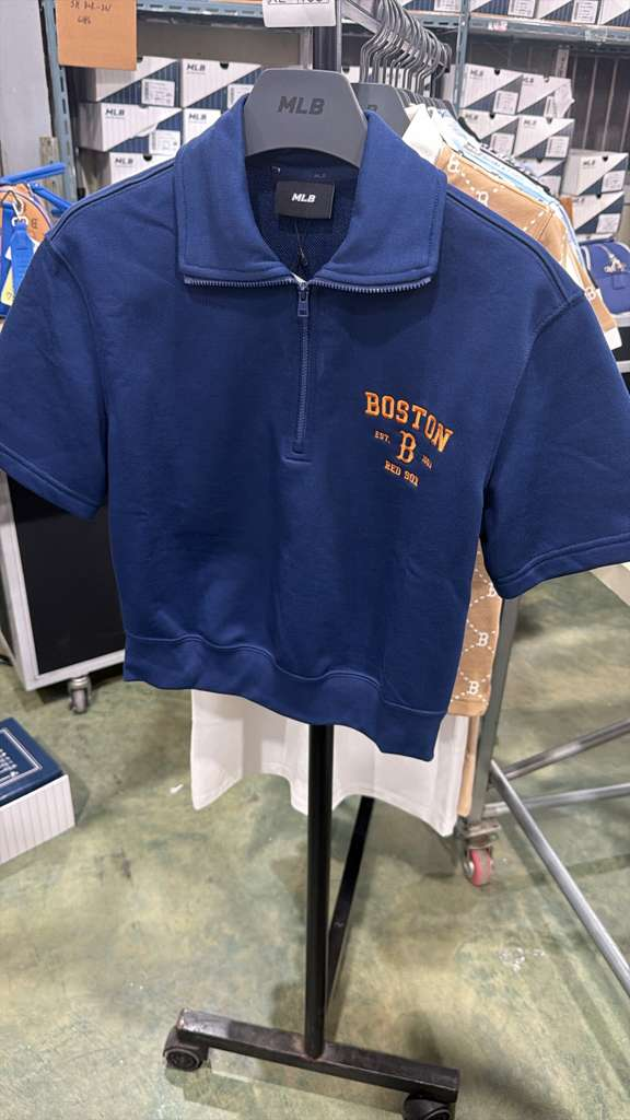 ZX292 MLB 藍色BOSTON logo短袖TEE