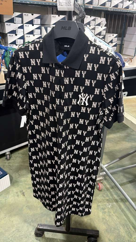 ZX297 MLB 黑色滿版NY logo 連身裙