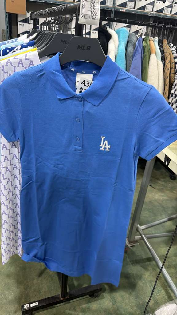 ZX359 MLB 藍色LA logo短袖連身裙