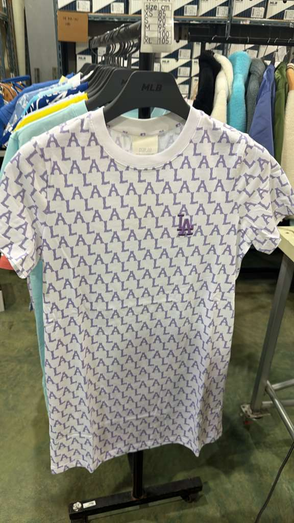 ZX360 MLB 白紫色滿版LA logo連身裙