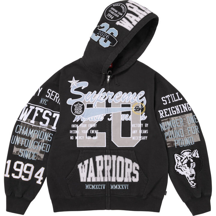 【Supreme】0509 WEEK 11 發售   Warriors Appliqué Zip Up Hooded Sweatshirt