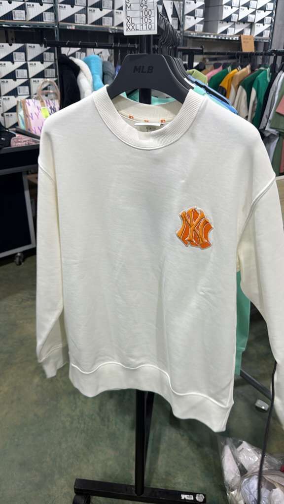 ZX327 MLB 白色NY logo長袖衛衣