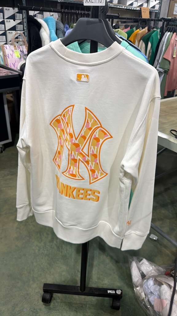 ZX327 MLB 白色NY logo長袖衛衣