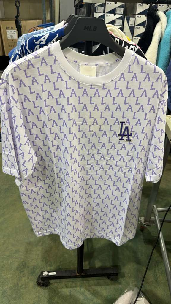 ZX366 MLB 白紫撞色LA logo TEE