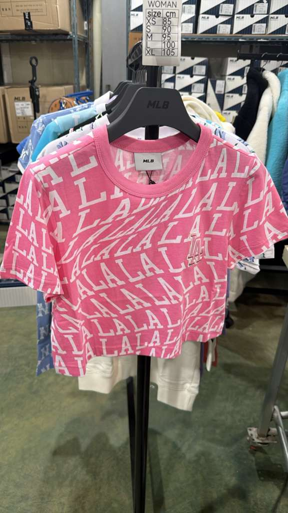 ZX370 MLB 粉白色LA logo TEE