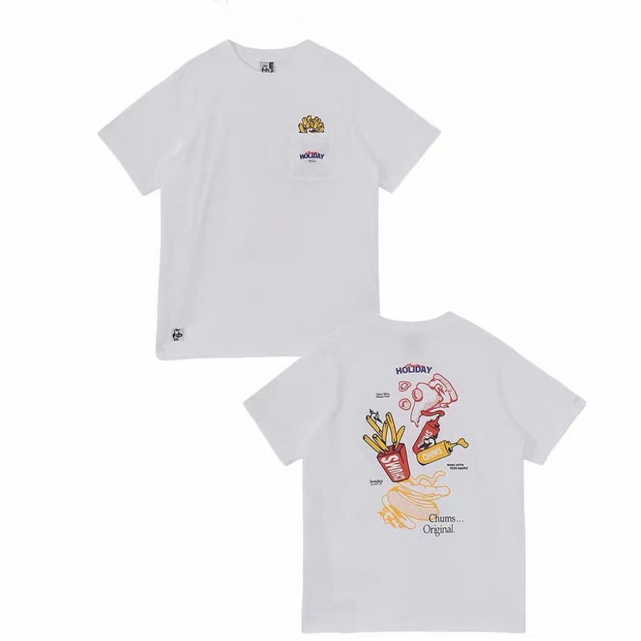 Chums前口袋後印花Tee