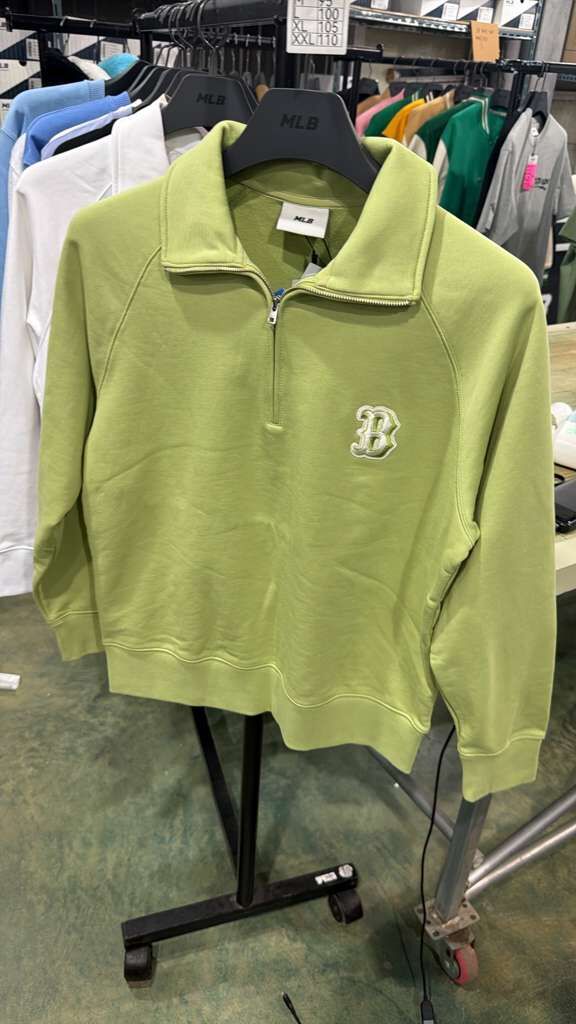 ZX333 MLB 草綠色B logo長袖衛衣