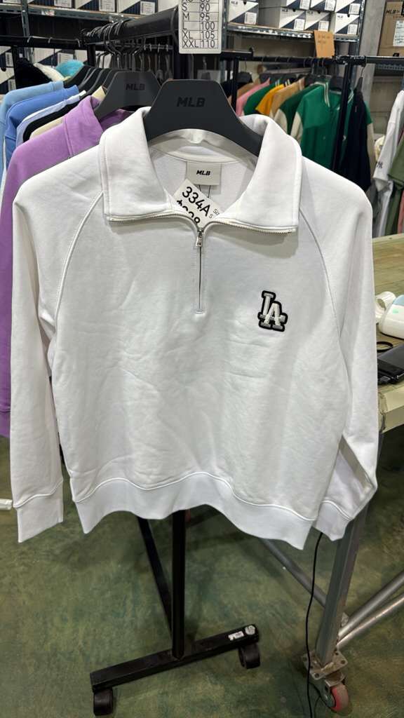 ZX334 MLB 白色LA logo長袖衛衣