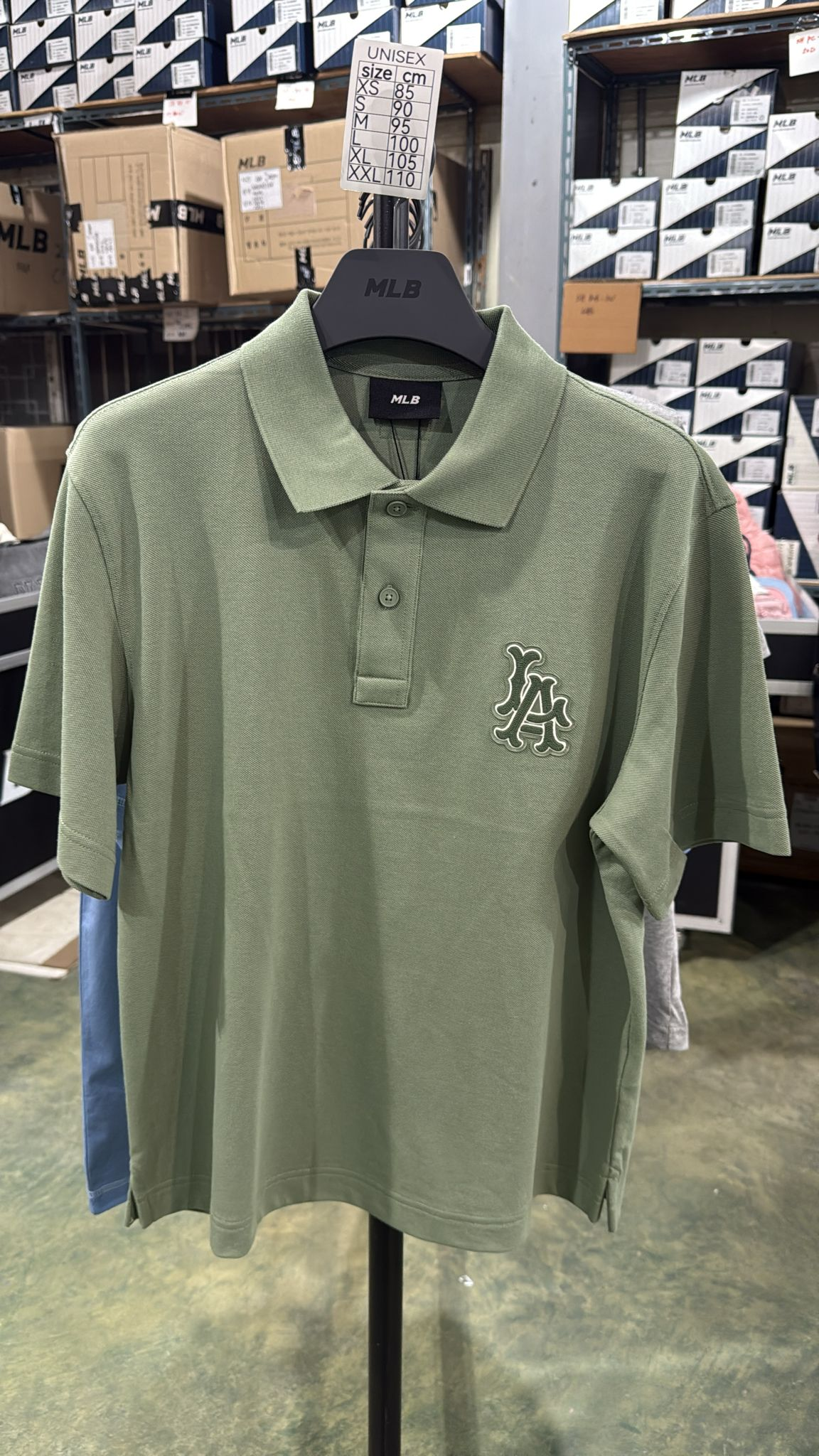 ZX414 MLB 綠色LA logo短袖POLO上衣