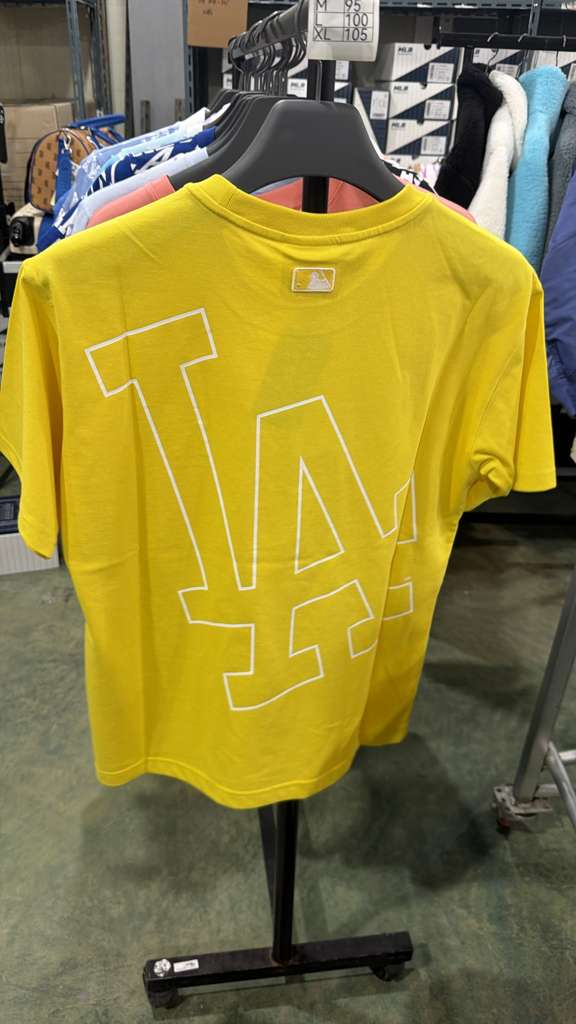 ZX363 MLB 黃色大LA logo TEE