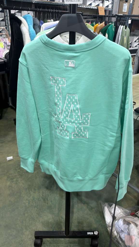 ZX324 MLB 綠色LA logo長袖衛衣