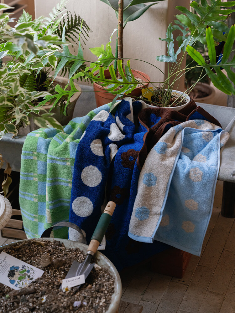 Deareal Blue Garden Towels | 40x90cm | 4P