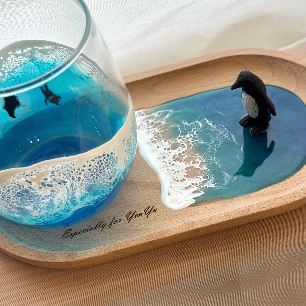 海浪托盤刻字