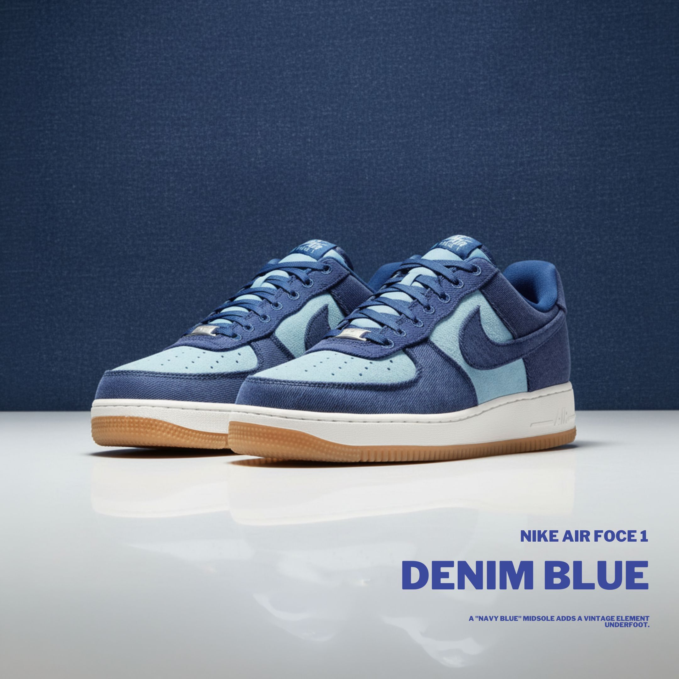 NICEDAY 現貨 Nike Air Force 1 LV8 丹寧 牛仔藍 百搭 IR0951-400