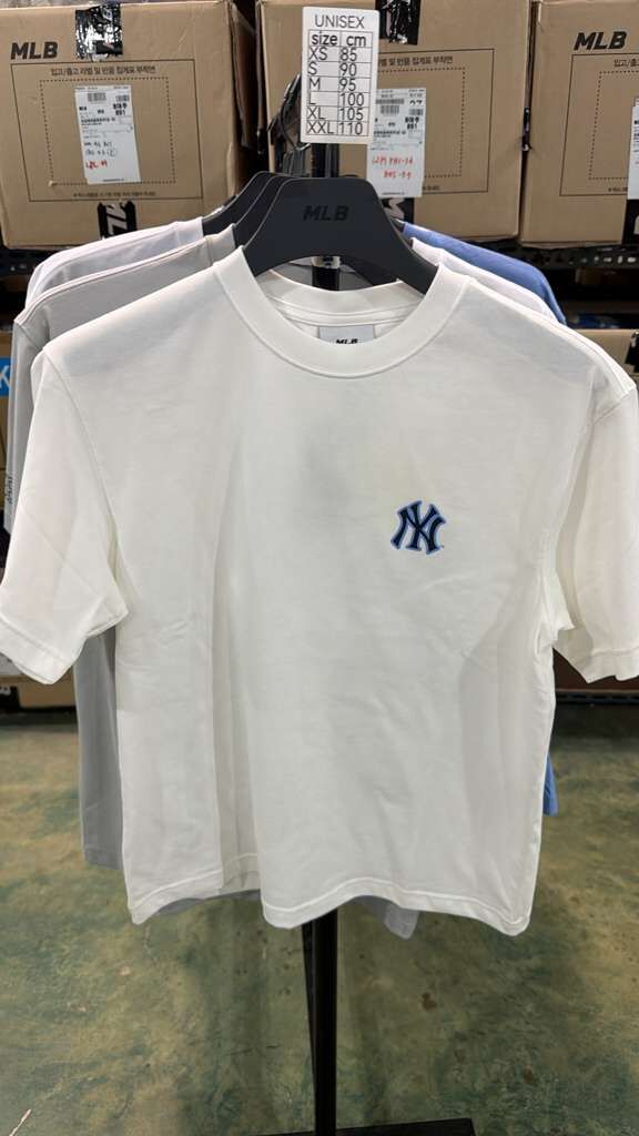 ZX419 MLB 白色NY logo TEE