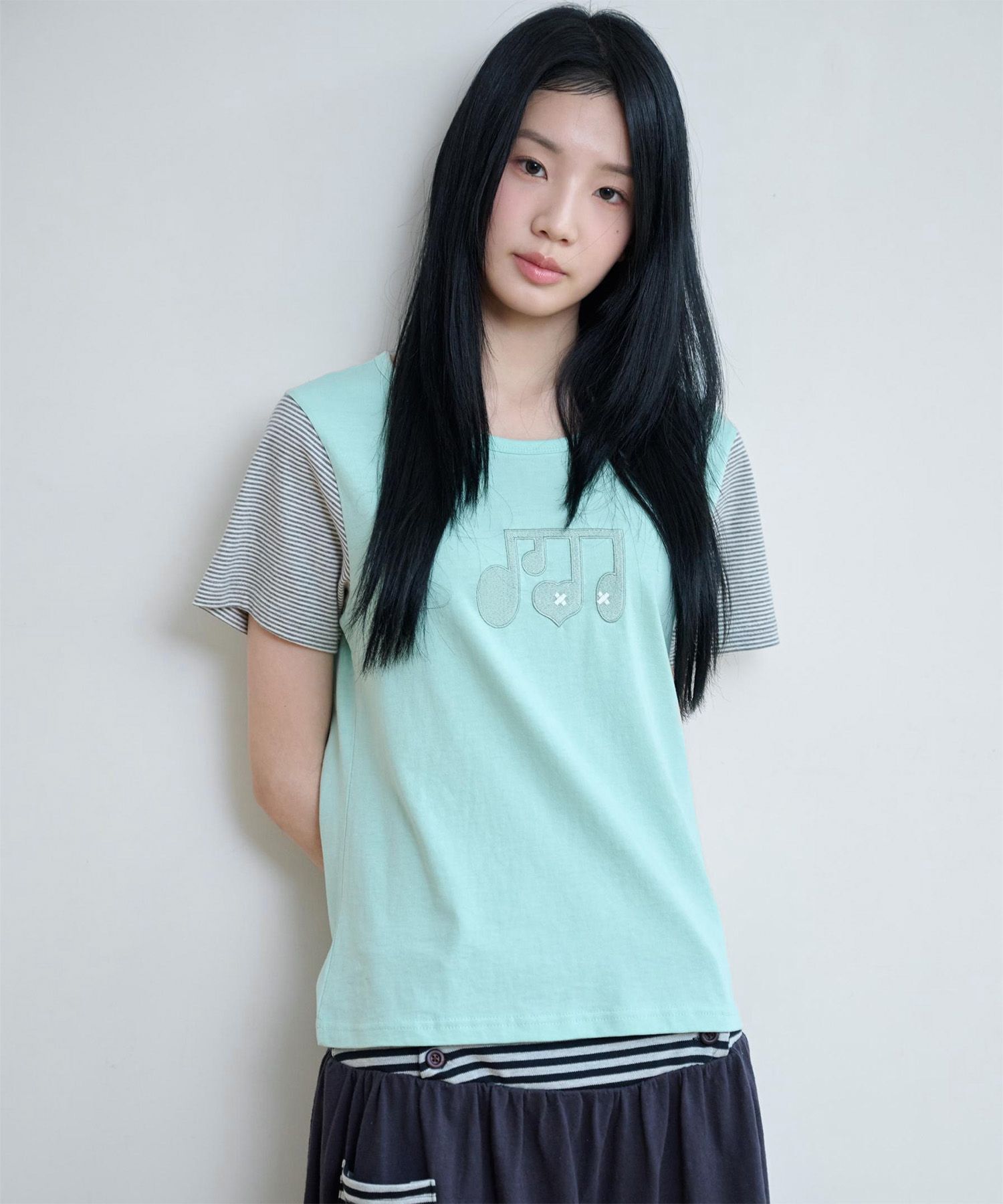 BAUF 層次感船領上衣 薄荷色 BT26HS-WMT4F