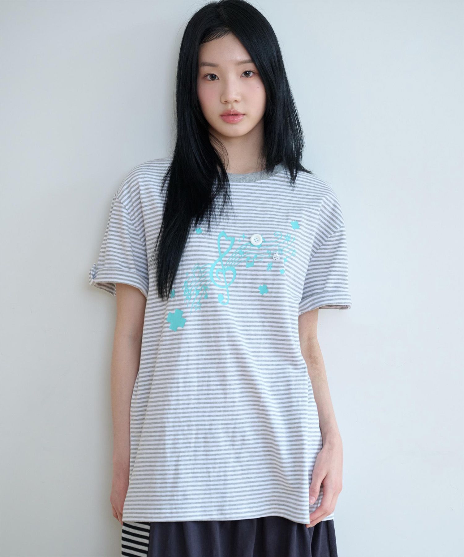BAUF 捲袖 Melody 寬版T恤 BT26HS-WGR3F