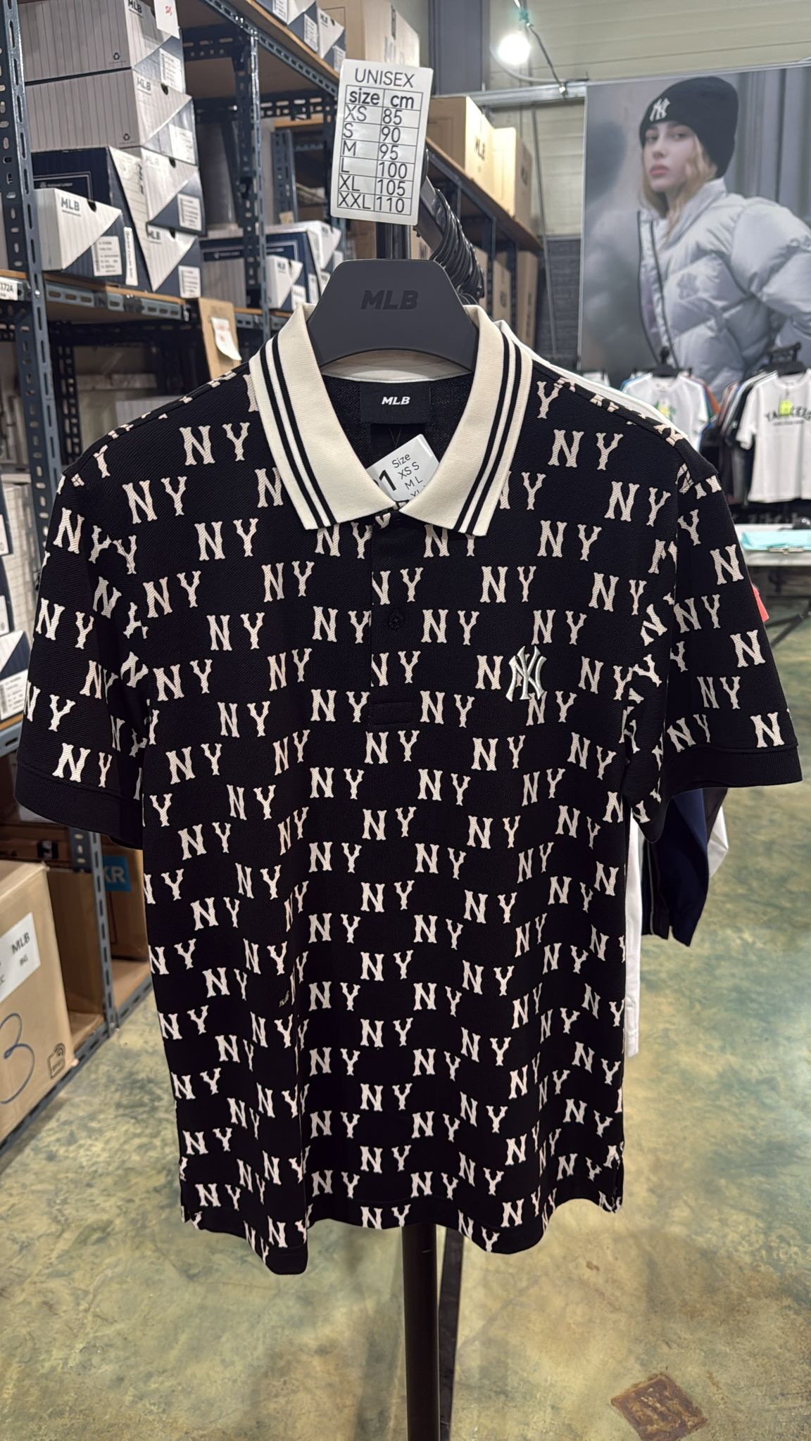 ZX391 MLB 黑杏撞色滿版NY logo POLO TEE