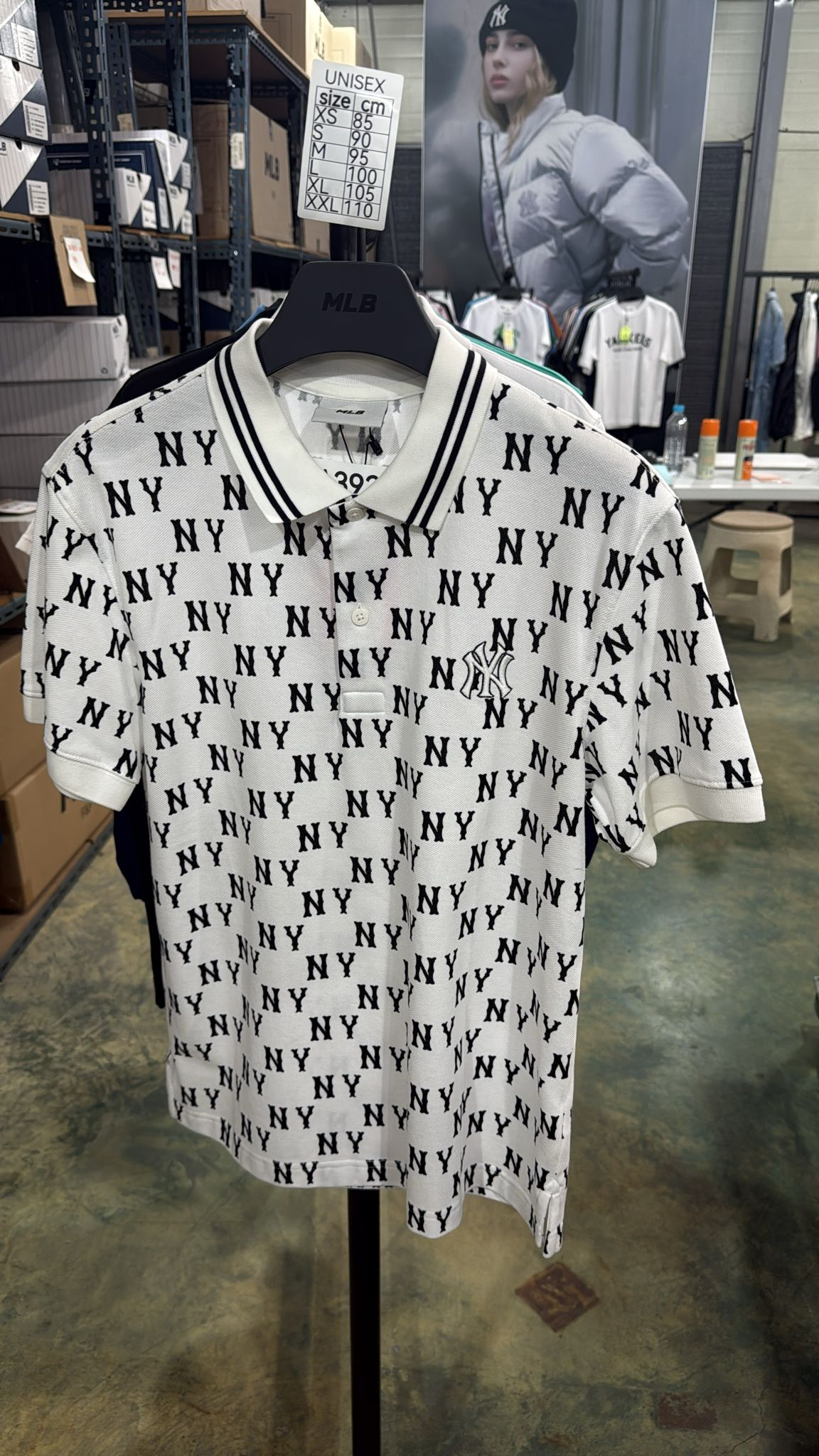 ZX392 MLB 白色滿版NY logo POLO TEE