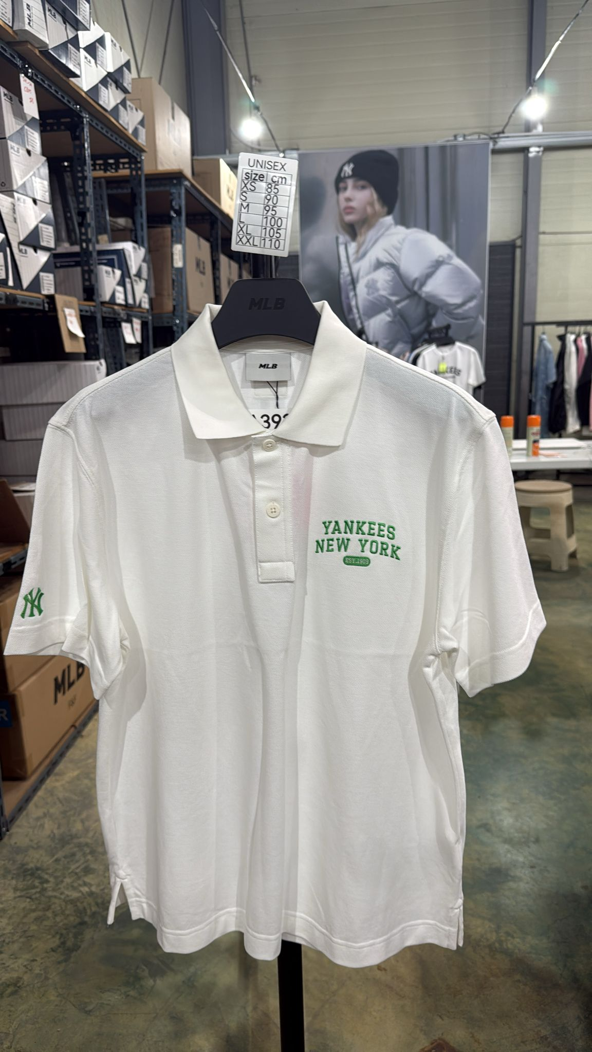ZX393 MLB 白色NY logo POLO TEE