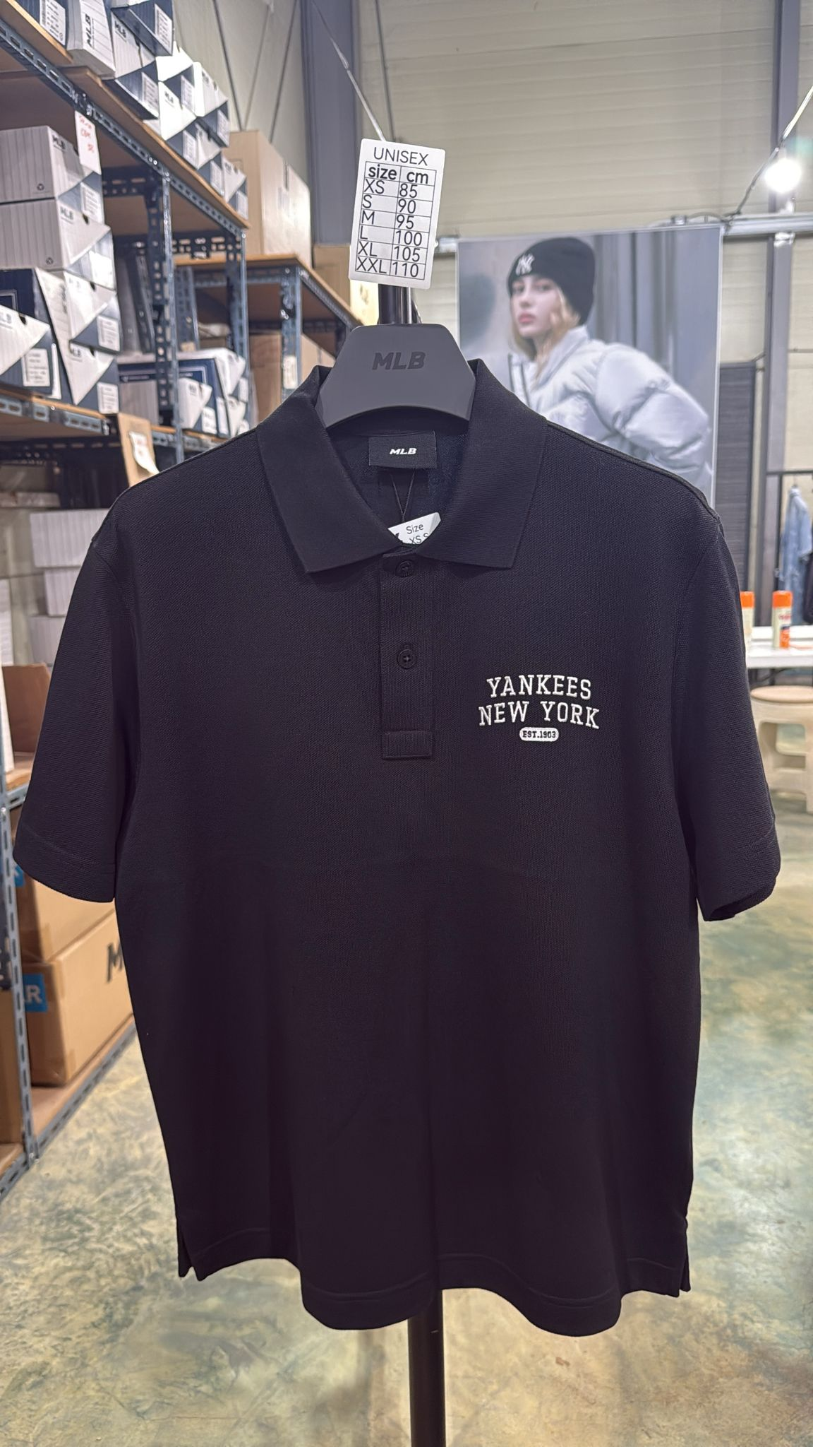 ZX394 MLB 黑色YANKEES logo POLO TEE