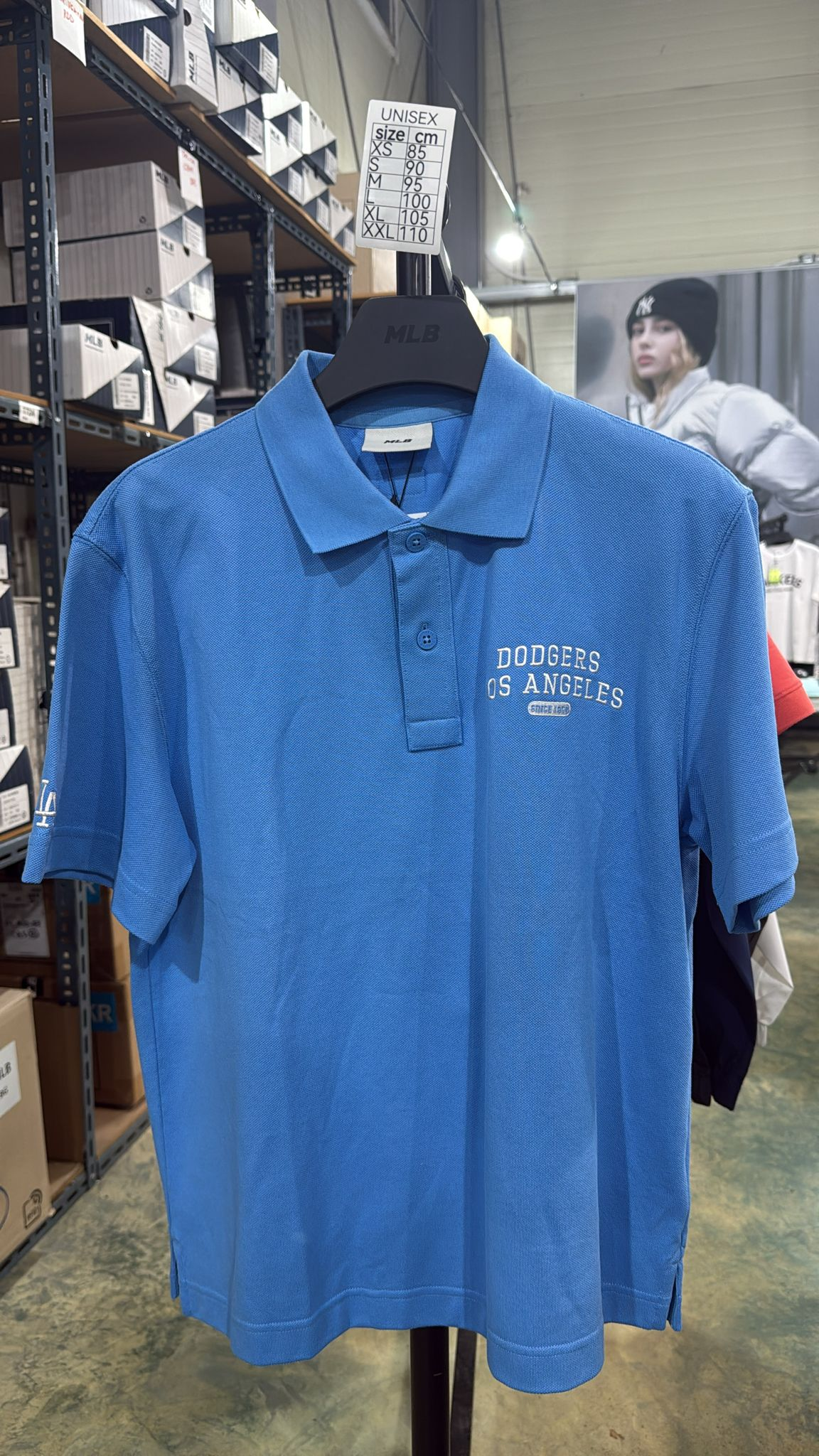 ZX395 MLB 藍色LA logo POLO TEE