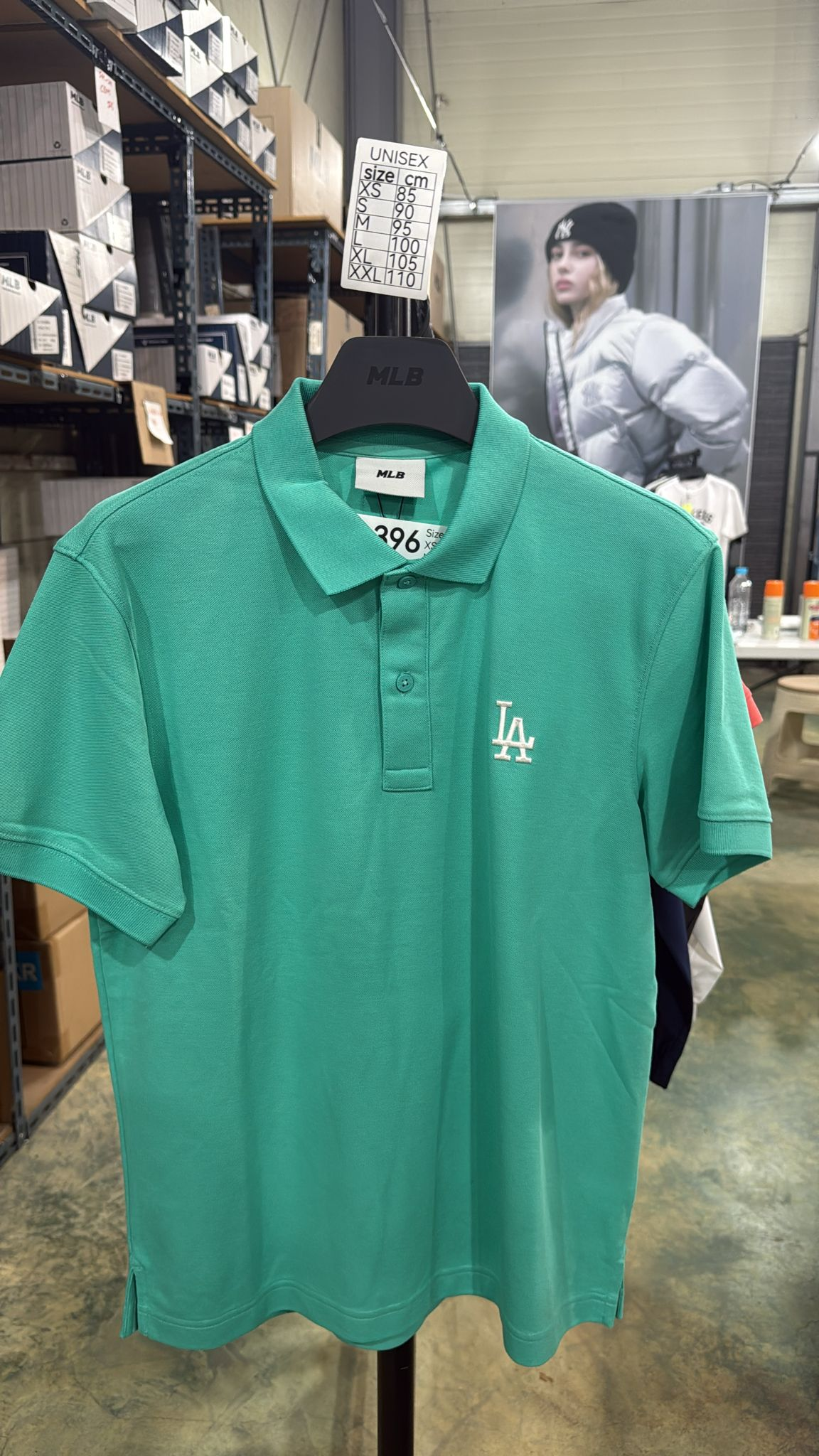 ZX396 MLB 綠色LA logo POLO TEE