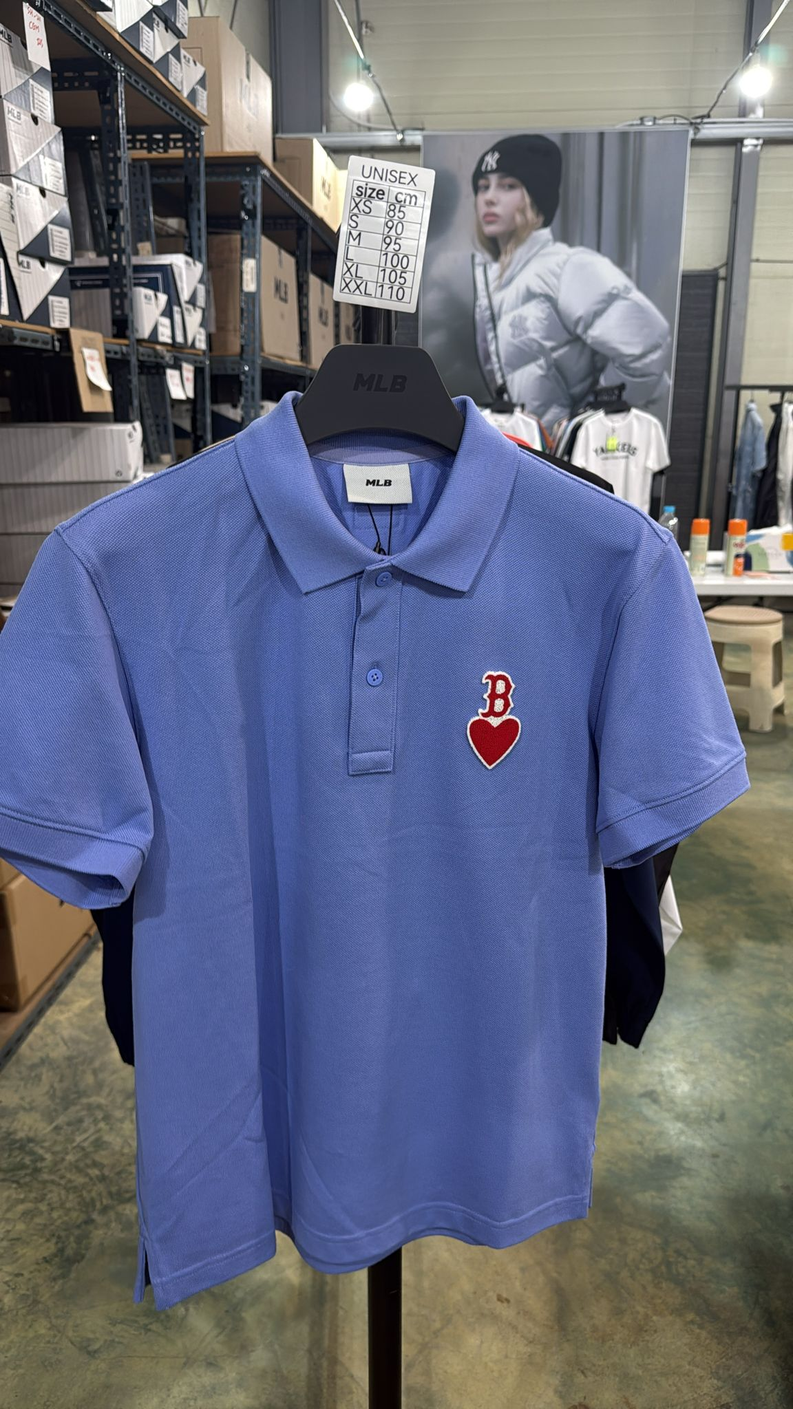 ZX399 MLB 藍色紅心心B logo TEE