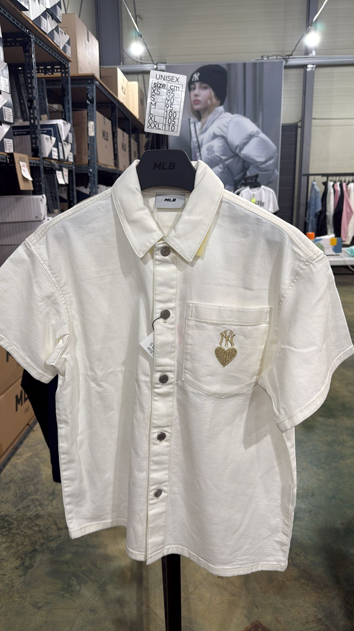 ZX400 MLB 白色金心心NY logo TEE