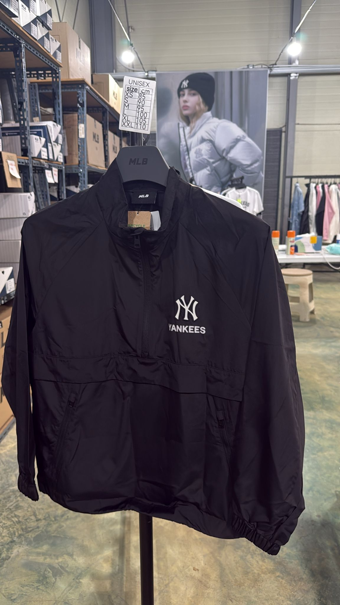 ZX403 MLB 黑色NY logo 長袖開胸外套