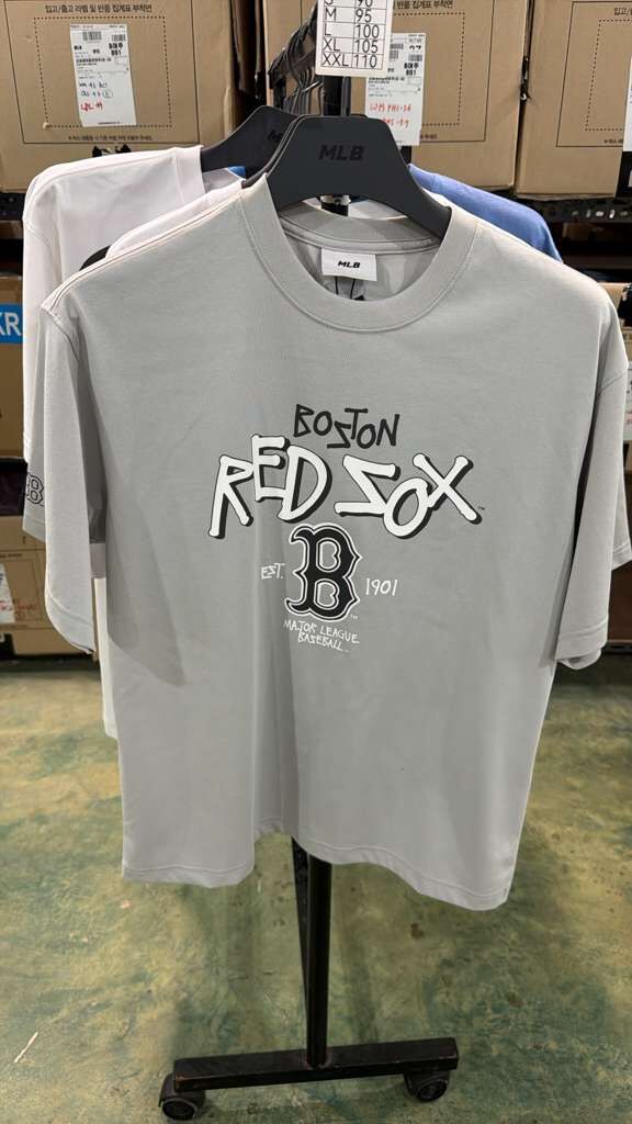 ZX420 MLB 灰色RED SOX logo TEE
