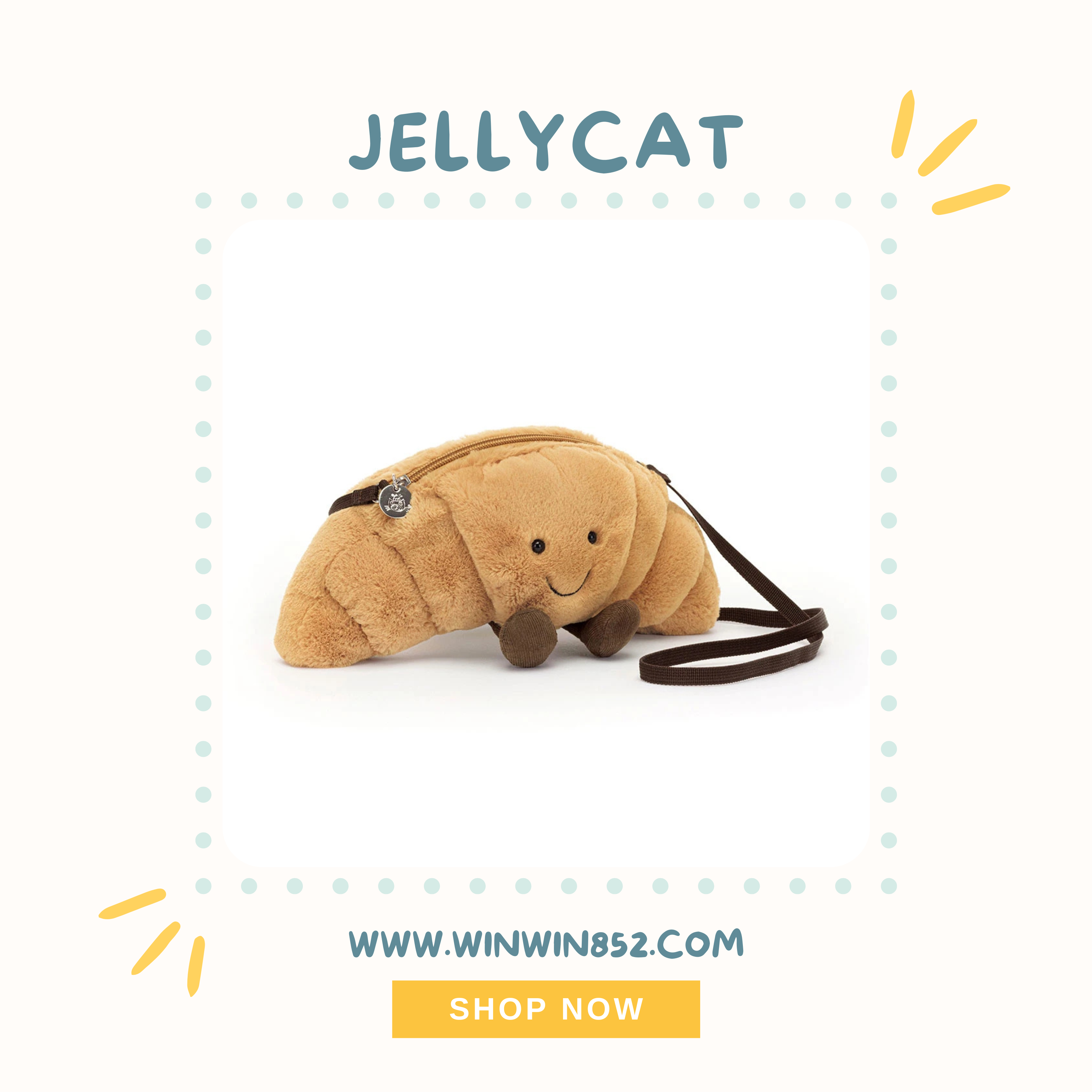 Jellycat Amuseables Croissant Bag