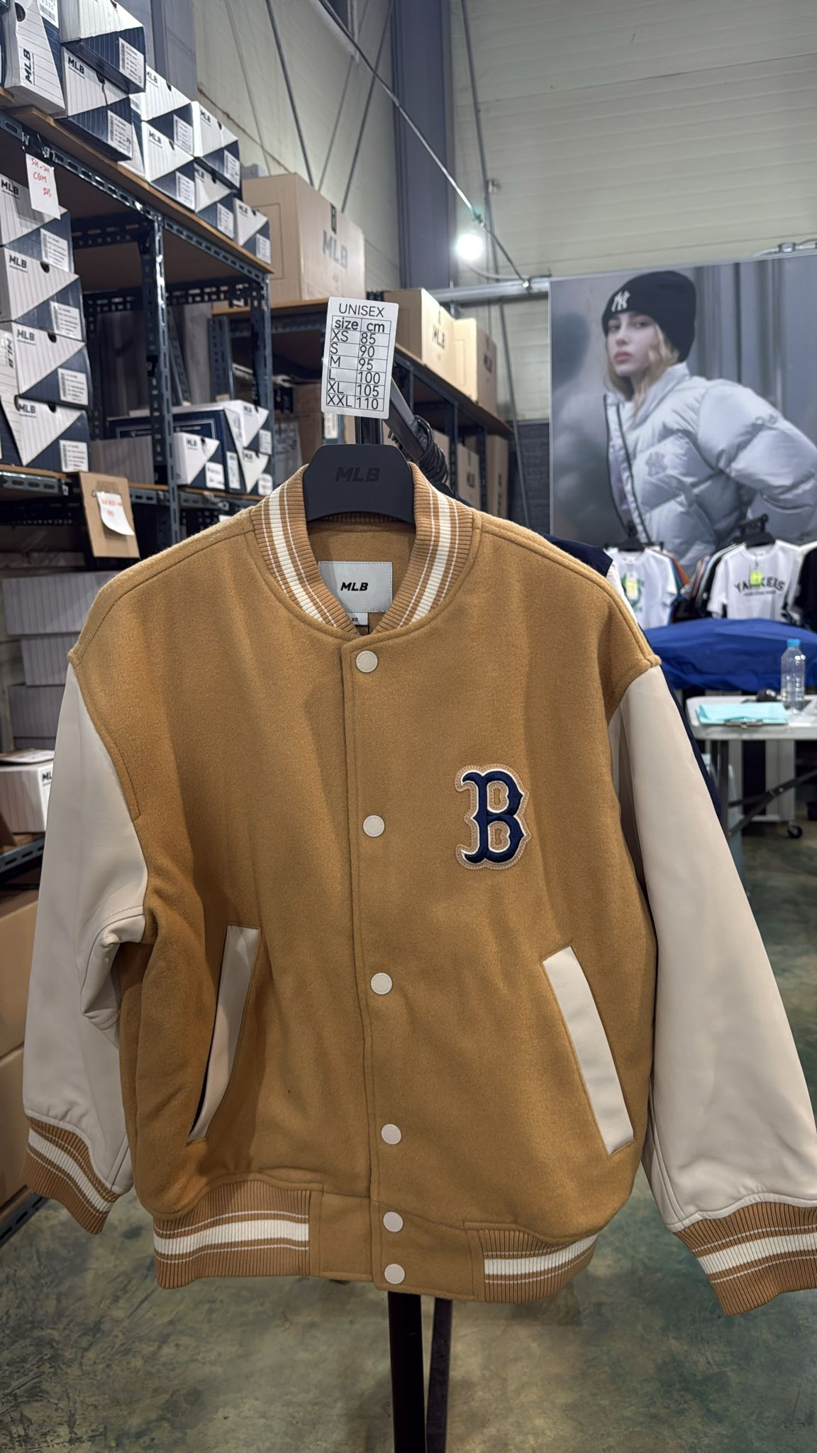 ZX314 MLB 啡色圖案開胸長袖外套