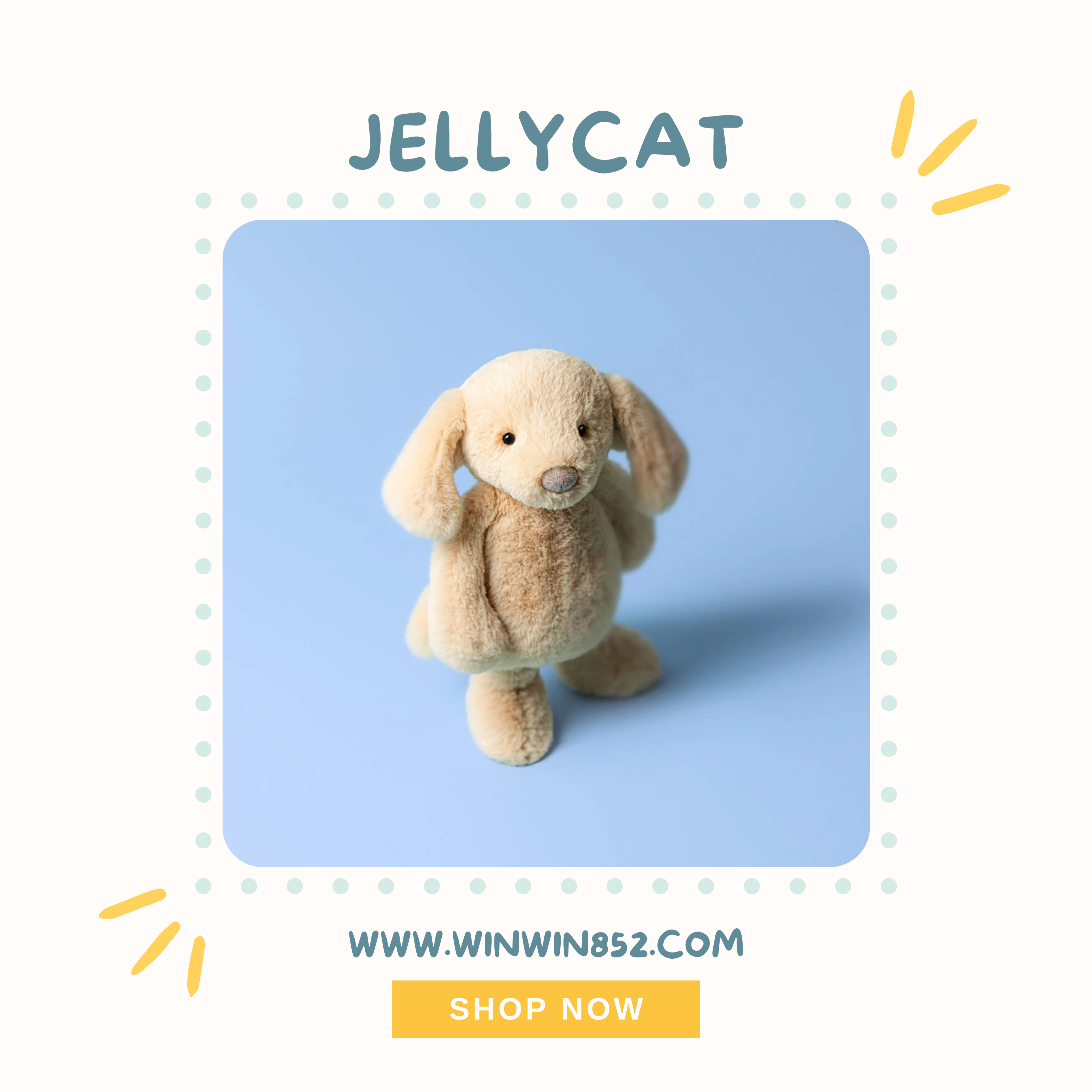 Jellycat Bashful Luxe Puppy Orlando