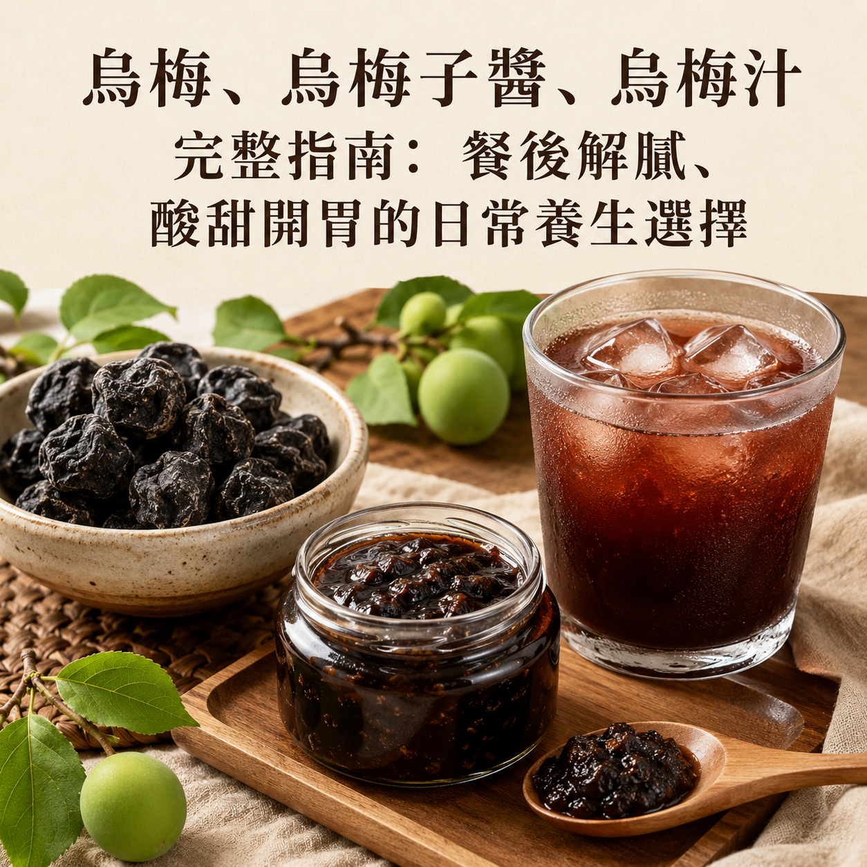 烏梅、烏梅子醬、烏梅汁完整指南：餐後解膩、酸甜開胃的日常養生選擇