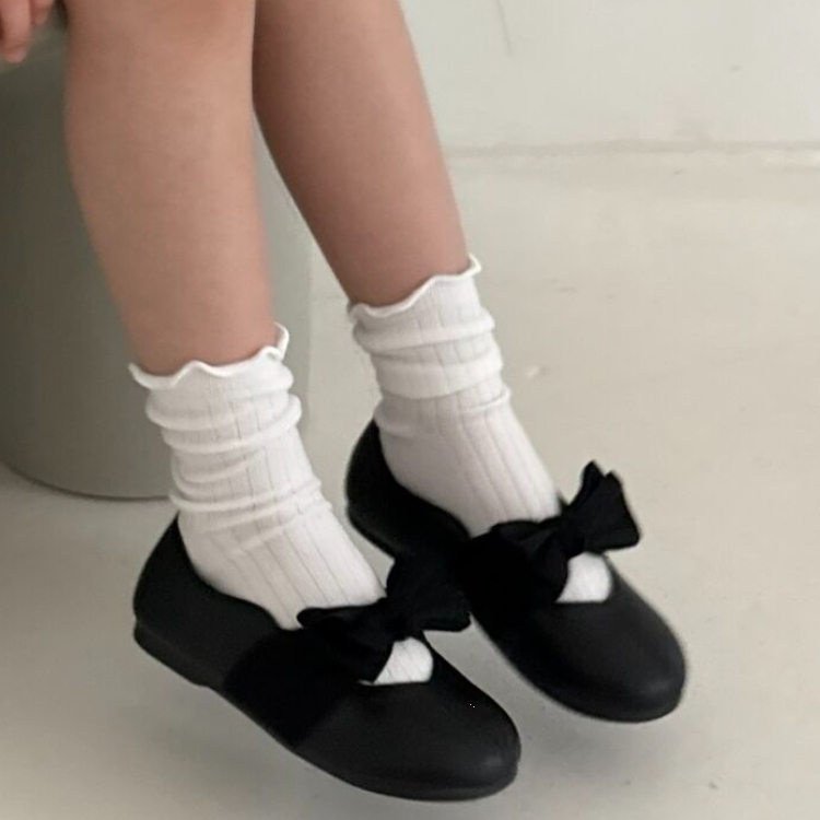 NINOLINDO 蝴蝶結平底鞋 ribbon flat - black