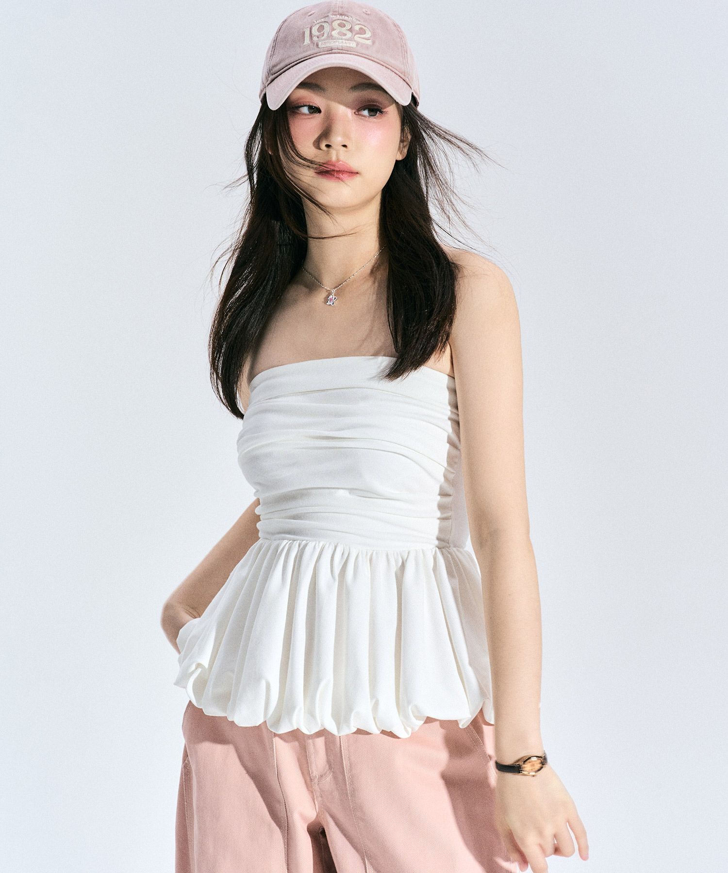 ZEROPLANET Bridget 婚紗風氣球抹胸上衣 Z25HTP02WH