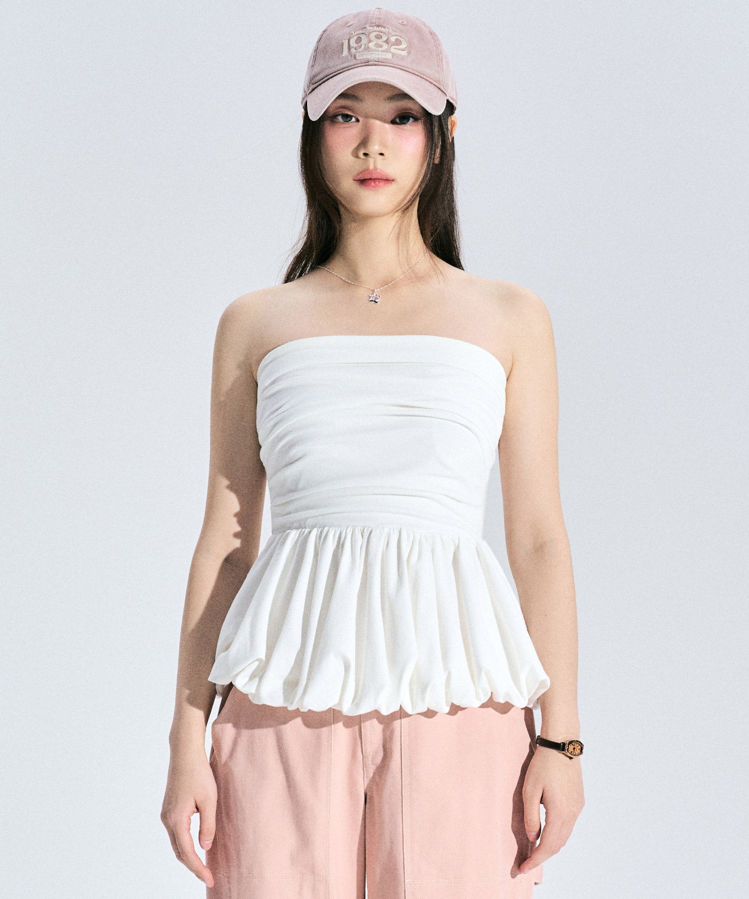 ZEROPLANET Bridget 婚紗風氣球抹胸上衣 Z25HTP02WH