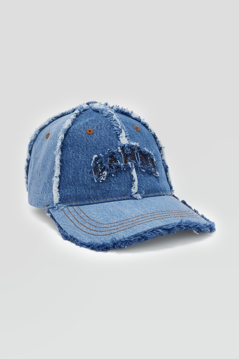 GANNI｜DENIM 單寧拼接棒球帽